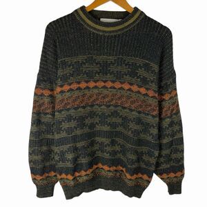 Vintage 90s McGregor Sweater Mens XL Geometric Retro Korea Grandpa Golf Pullover